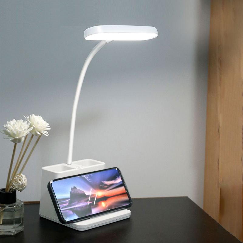 Led Dormitory Reading Lamp Usb Rechargeable Bedside Bedroom Study Small Table Lamp Multifunctional Eye Protection Student Square