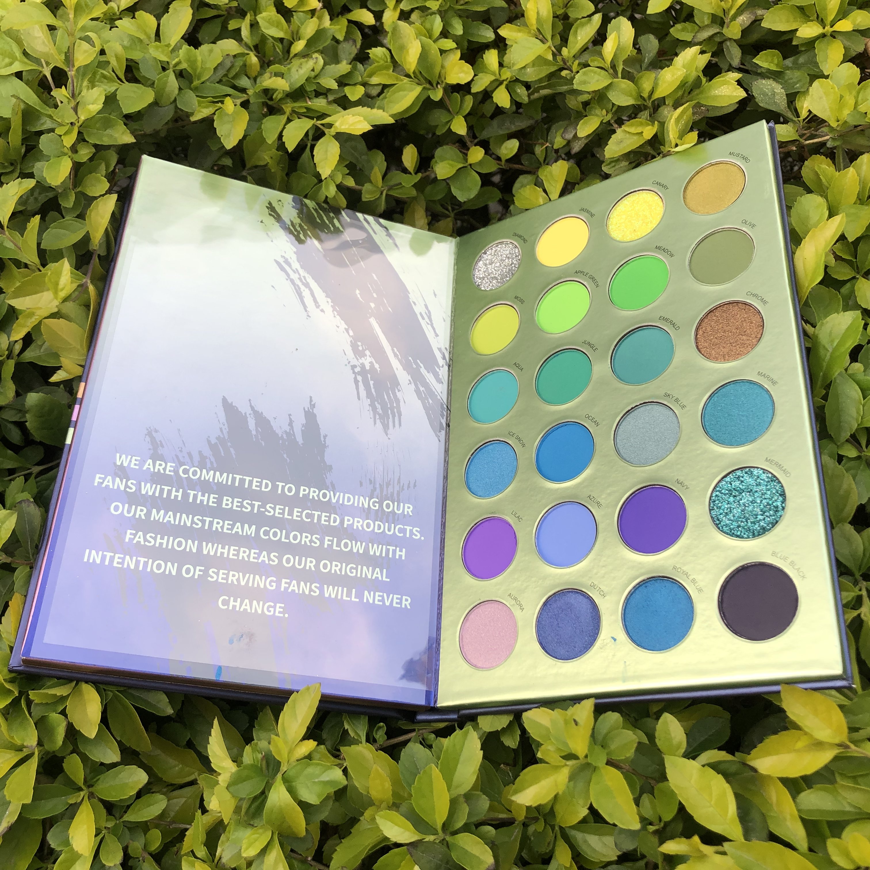 Hot selling eyeshadow book high pigment makeup big eyeshadow