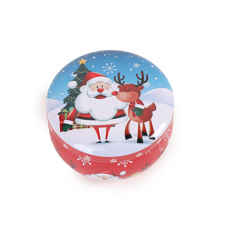 Christmas candle set in tin can Christmas souvenir Nordic indoor scented candle gift box with dry flowers