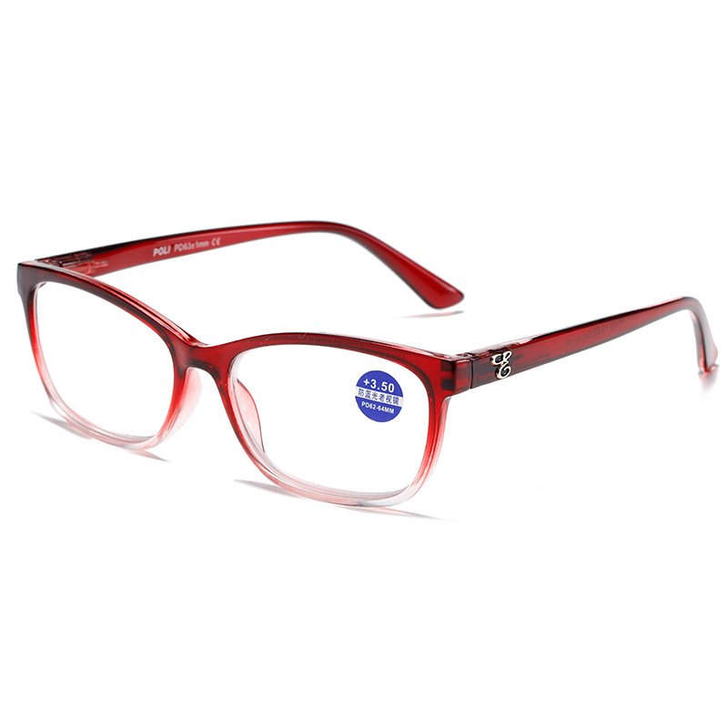 Fashion Cheap HD Anti-Blue Light Transparent Gradient Reading Glasses for the Elderly