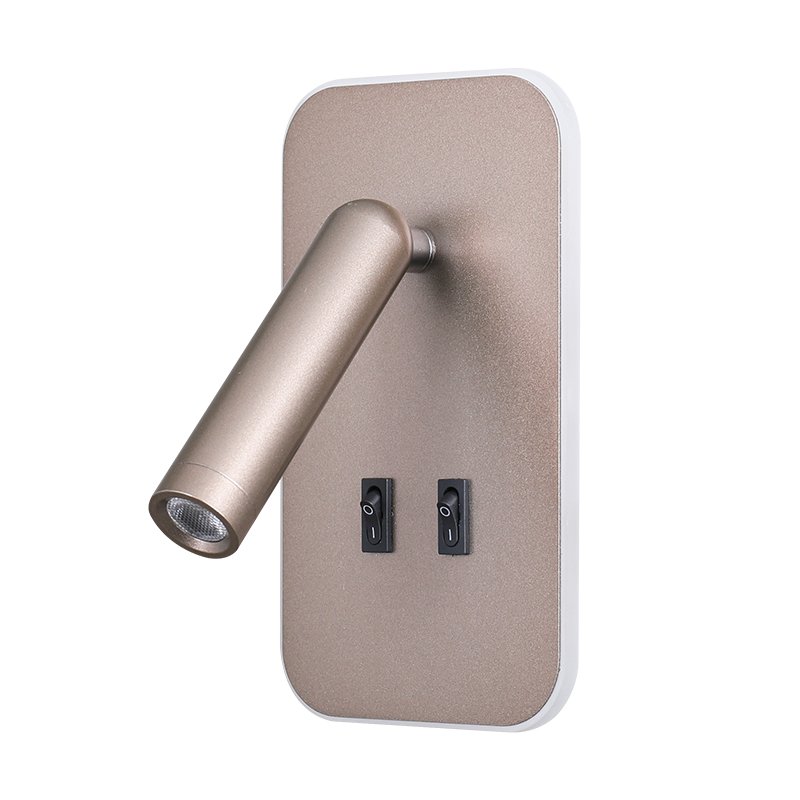 Modern Hotel Rotatable Wall mounted 3W led Book Reading Wall Light With Switch bedroom Bedside Wall Lamp