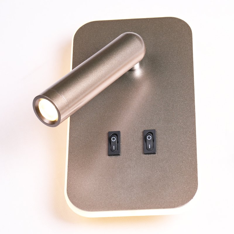 Modern Hotel Rotatable Wall mounted 3W led Book Reading Wall Light With Switch bedroom Bedside Wall Lamp