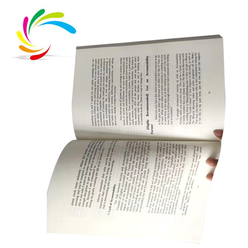 New arrival manufacturer paperback book printing light weight paper Bestseller motivative book Miracle Morning in stock