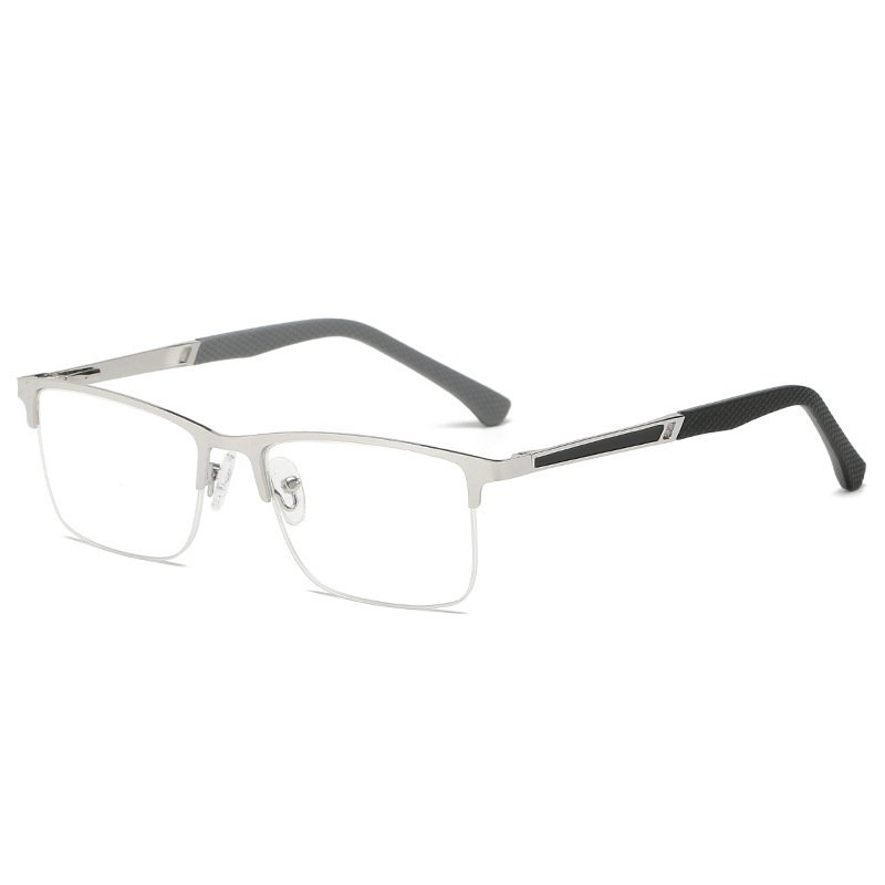 2024 Fashionable Anti Blue Light Eyewear Different Models Reading Glasses Half Square Metal Frame Optical Glasses