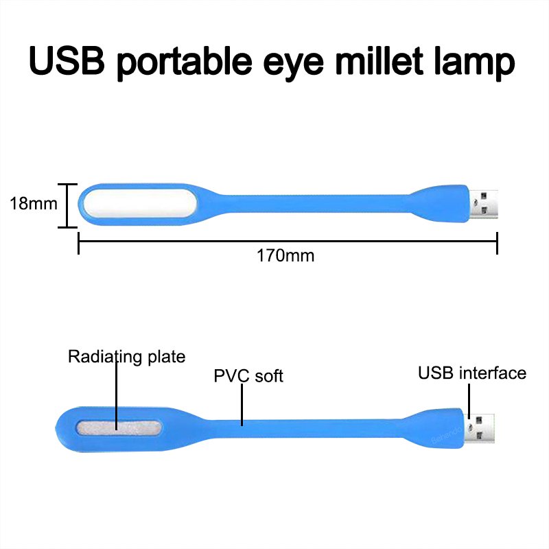 Portable USB 5V LED Reading Lamp Mini Book Light Foldable Night Lights for Camping Table Power Bank PC Notebook Car Laptop
