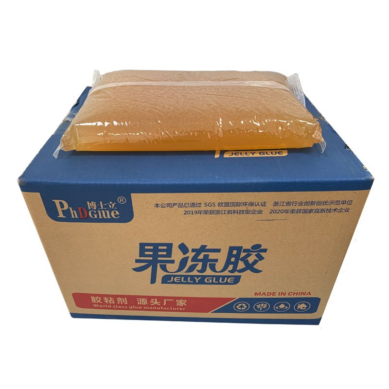 Manufacturer Non-Toxic Manual Machine Jelly Glue Quick Drying Adhesive for Gift Packaging Shoe Case HF303