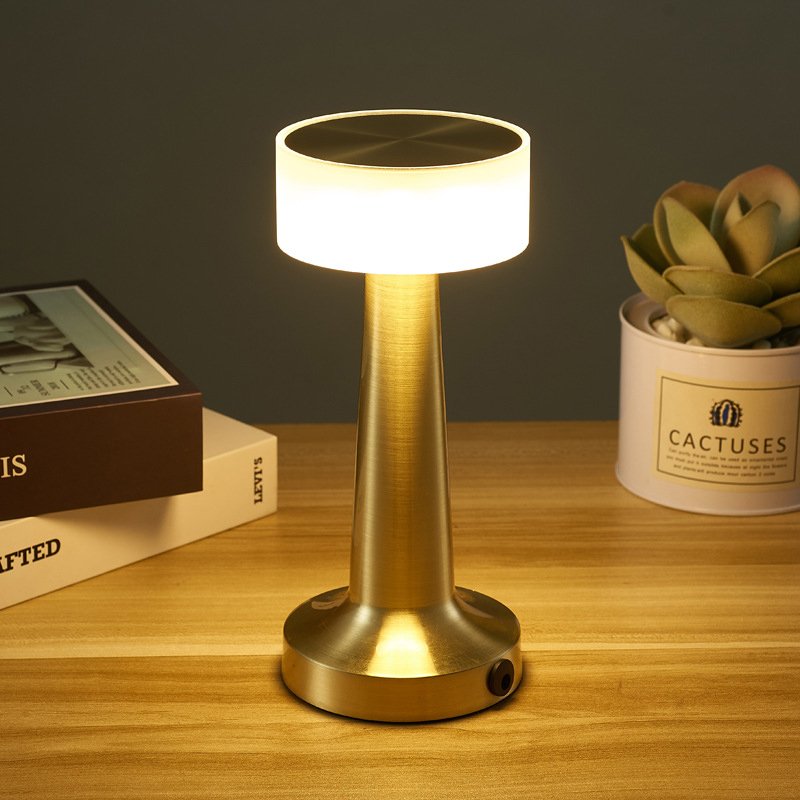 Table Lamp Desk Lighting Rose Gold Modern LED Battery Metal Iron Mini Hotel Modern Minimalist Office Book Room Table Lamp