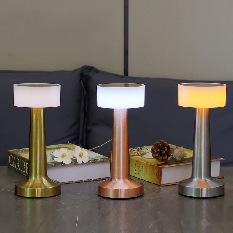 Table Lamp Desk Lighting Rose Gold Modern LED Battery Metal Iron Mini Hotel Modern Minimalist Office Book Room Table Lamp