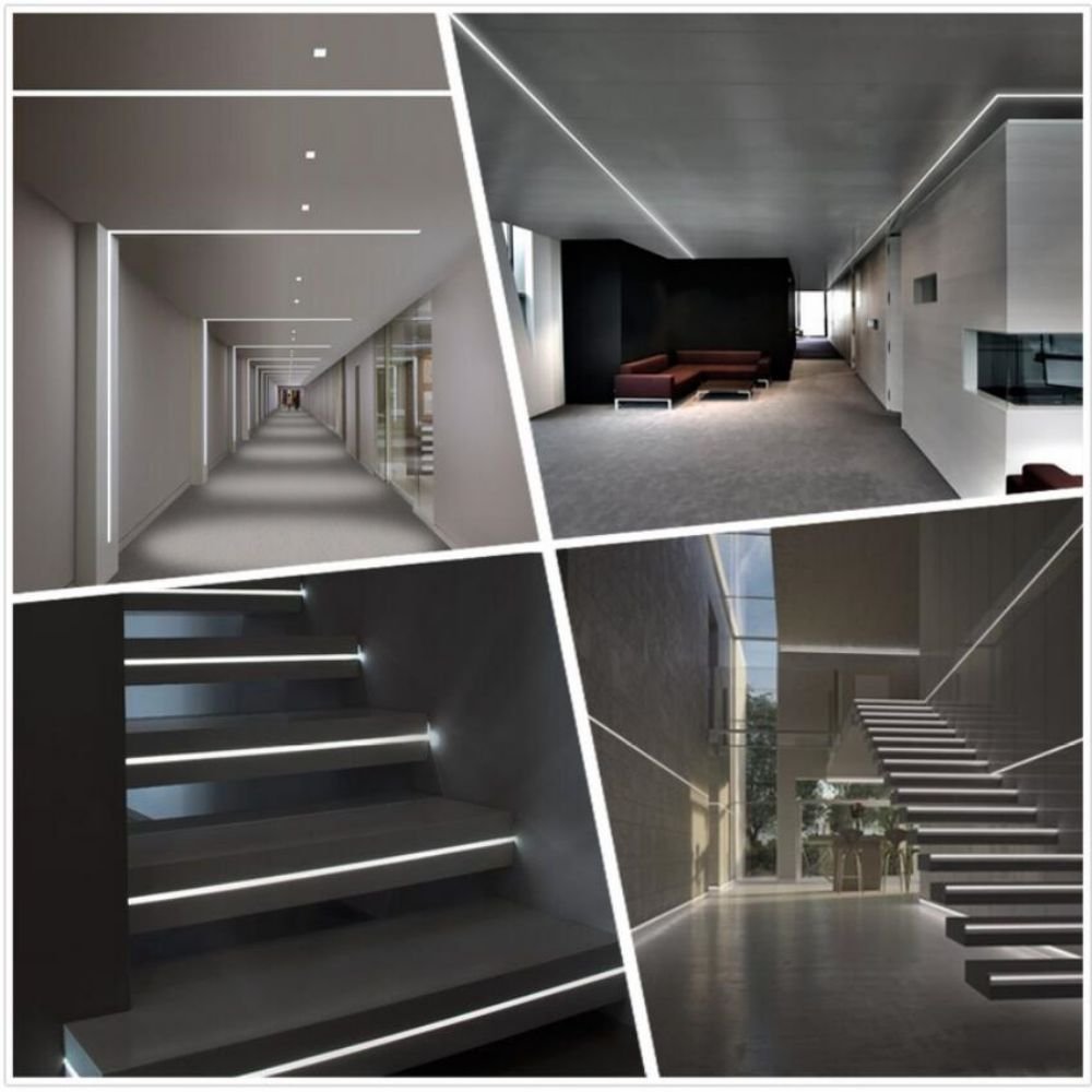 80mm*32mm LED Stair Nosings LED Step Lighting Profile Theater cinema step light
