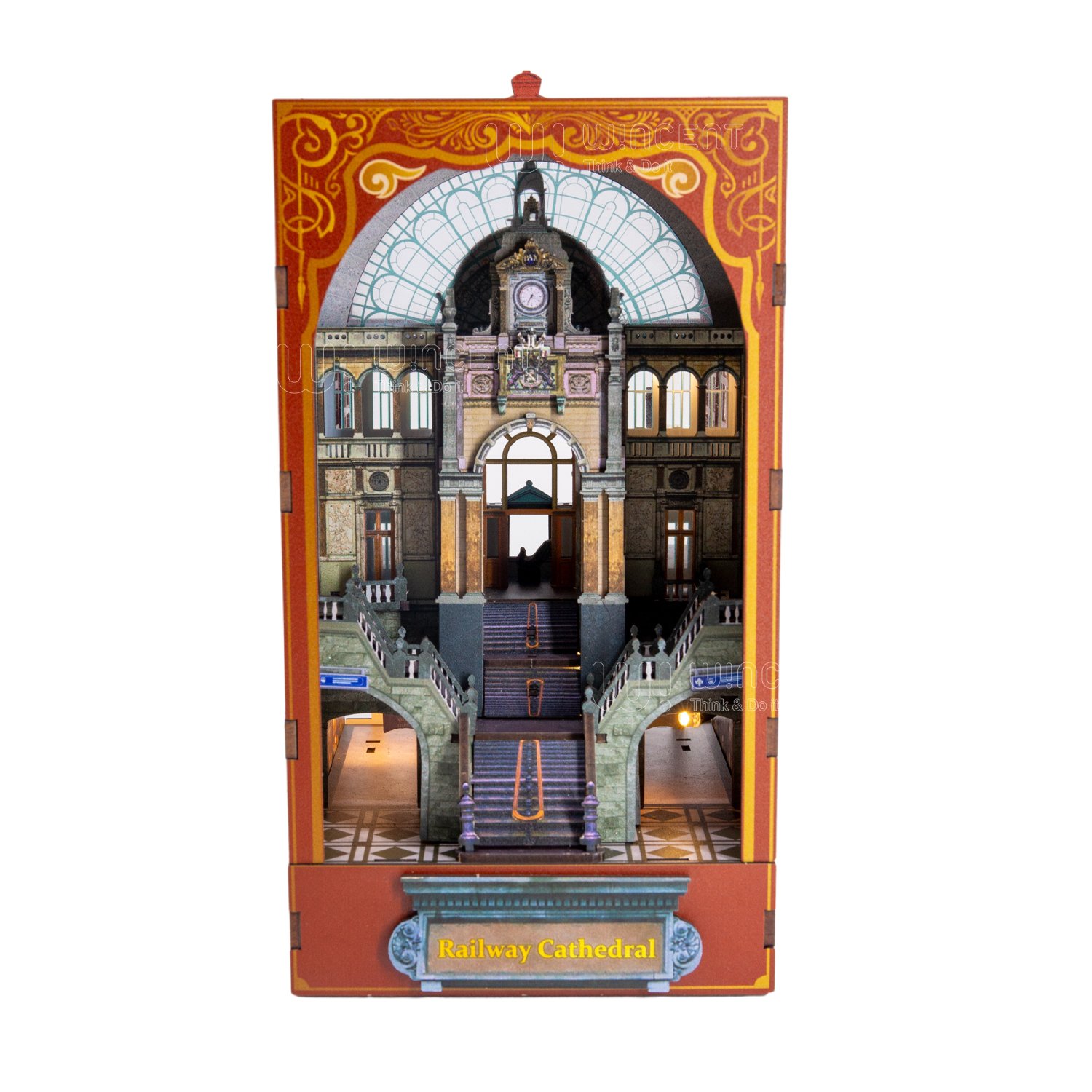 Factory Direct Sale Unfinished Wood Puzzle 3D Book Stand Bookends Home Decor Decorative Book Nook Kit Gifts and Crafts