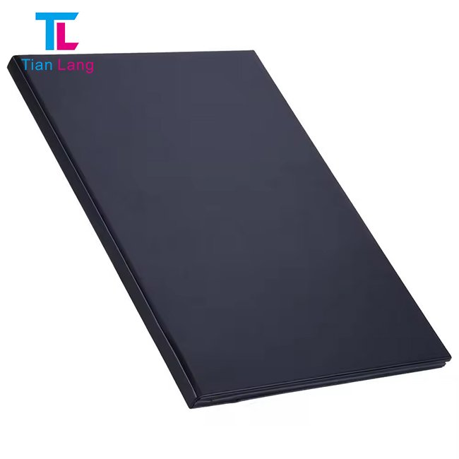 Custom A4 Insert Illuminated Wine Menu LED Backlit Menu Cover Made of PU with UV Printing Logo