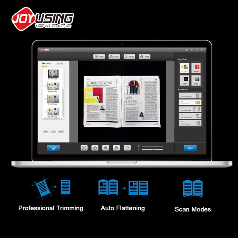 18MP Book Scanner A3 Document Camera Ocr Scanner supports multiple document formats