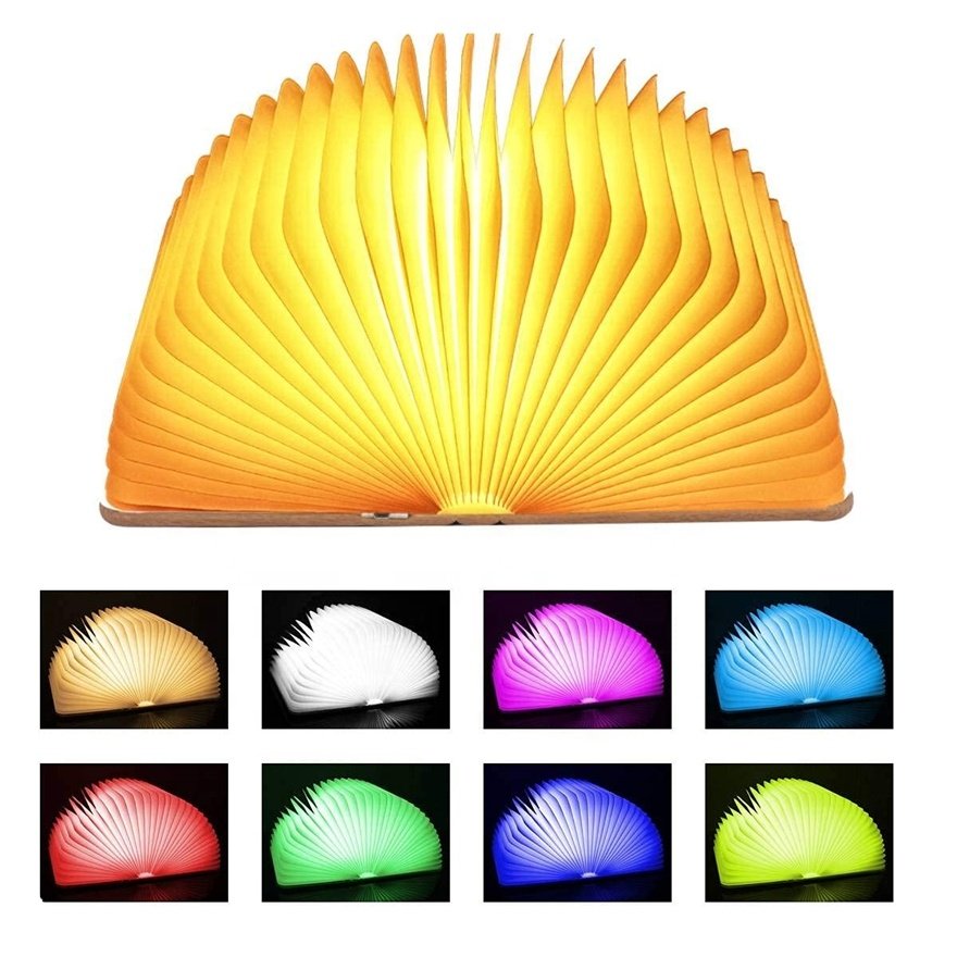 New Novelty Book 5 Colors Folding Night Portable Desk Light Lamp