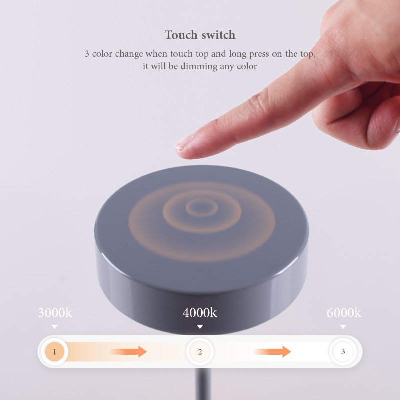 Smart Desk Nordic Home Table Bed Decorative Touchable Led Night Modern Magnetic Book Lamp Lighting Portable Camping Light