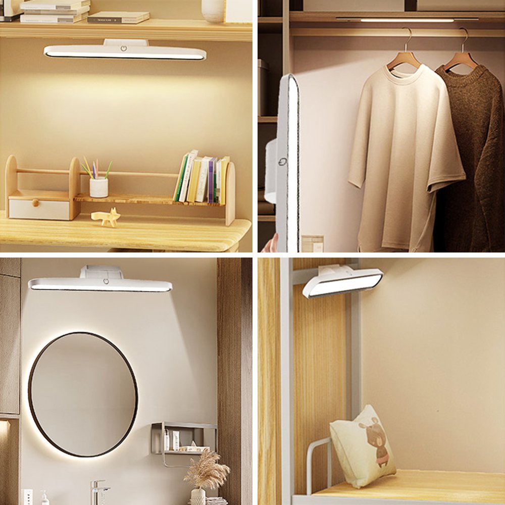 Multifunctional USB Rechargeable Stepless Dimmable LED Reading Study Table Light Lamp Bar For Dormitory With Hanging Magnetic
