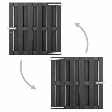 Eco-friendly Black Metal Composite Wpc Exterior Fence Privacy Garden Fence Panel