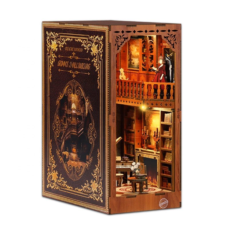 Factory Custom Laser Cutting diy dollhouse miniature kit diy book nook diy miniature house