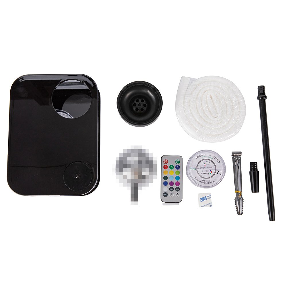 Factory wholesale new design acrylic square shisha hookah book with LED light portable hookah