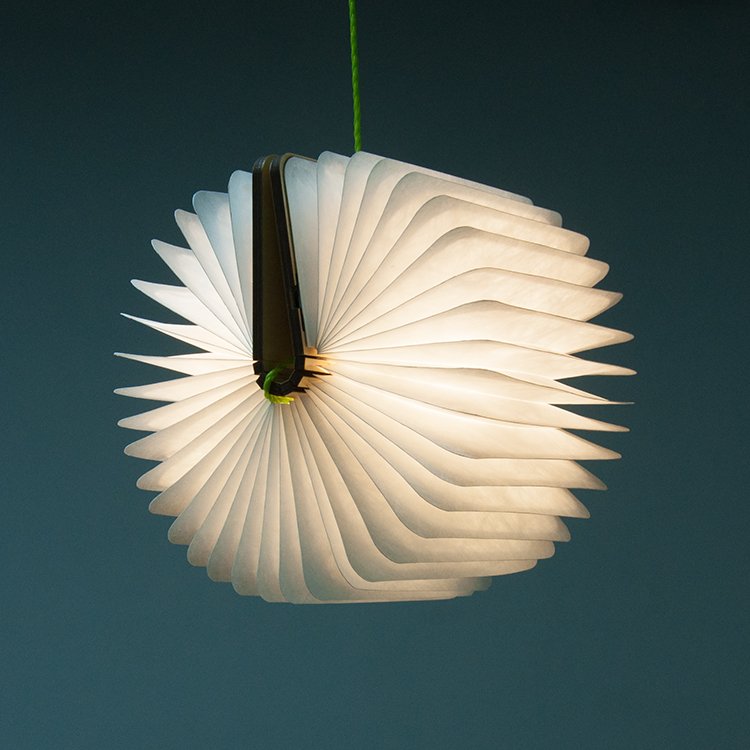 Waterproof DuPont paper folding wooden mini book lamp LED lumio book shaped led book light
