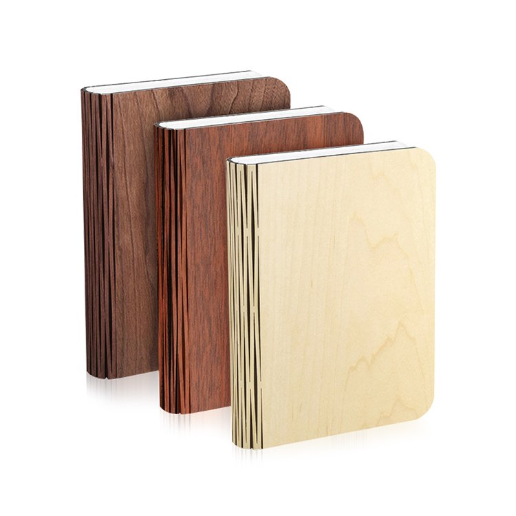Waterproof DuPont paper folding wooden mini book lamp LED lumio book shaped led book light