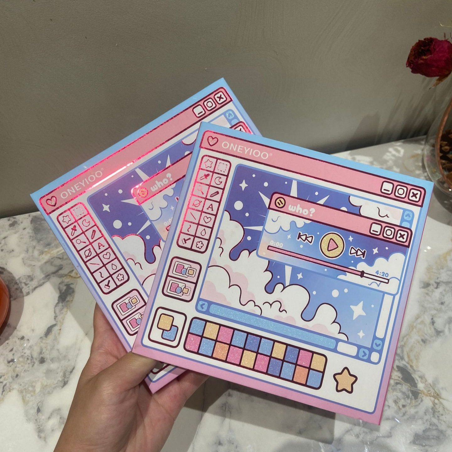The Game style 34-Color New style ONEYIOO Eye Shadow Book stage performance Pressed Glitter Eyeshadow Factory Direct Waterproof