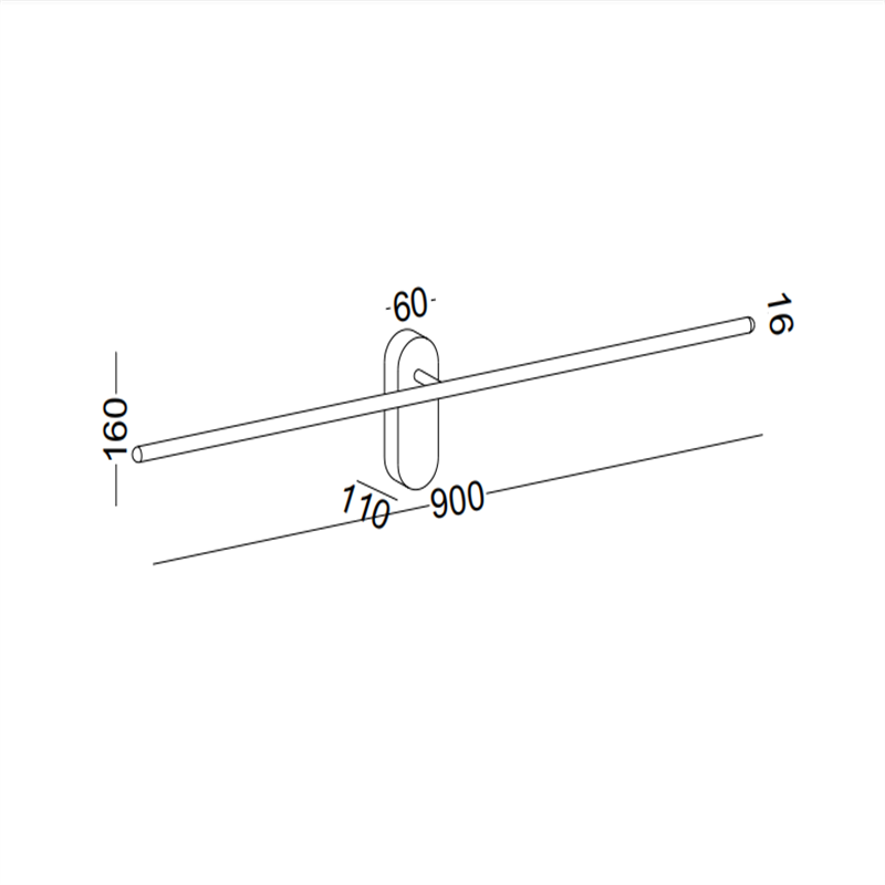 modern design 10W aluminum black wall mount led wall light