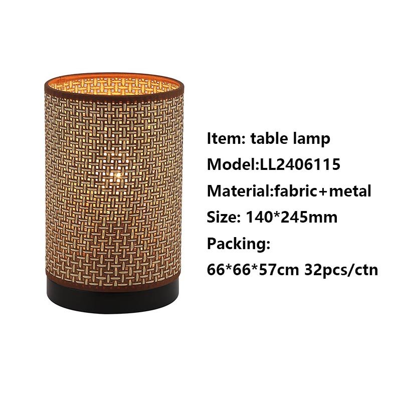 Latest design fabric lampe de table lamps for home hotel decor nordic nightstand lamp for bedroom