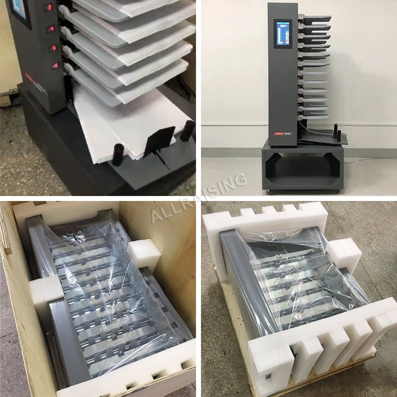 Automatic Calendar Paper Sheet Collator Stacking Machines Price 6 10 12 Bins A3 A4 Collating Gathering Machine for Book