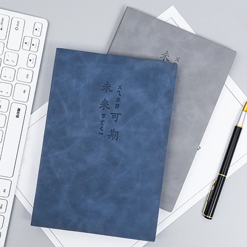 Custom Printed Logo A5 Hardcover Journal Planner Notebook PU Leather Personalized Design Stylish Business Style Notepad