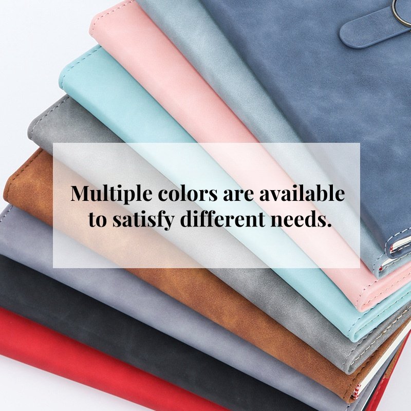 Custom Printed Logo A5 Hardcover Journal Planner Notebook PU Leather Personalized Design Stylish Business Style Notepad