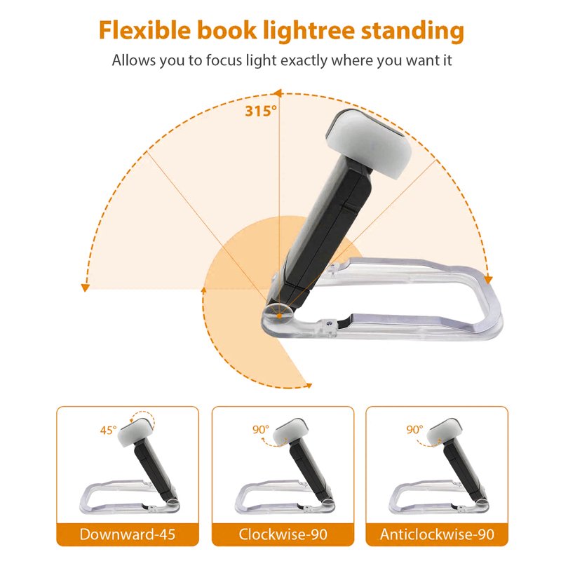 Portable Mini Eye Protection Bookmark Clip desk lamp Brightness Adjustable Folding LED USB Reading Rechargeable Book Light