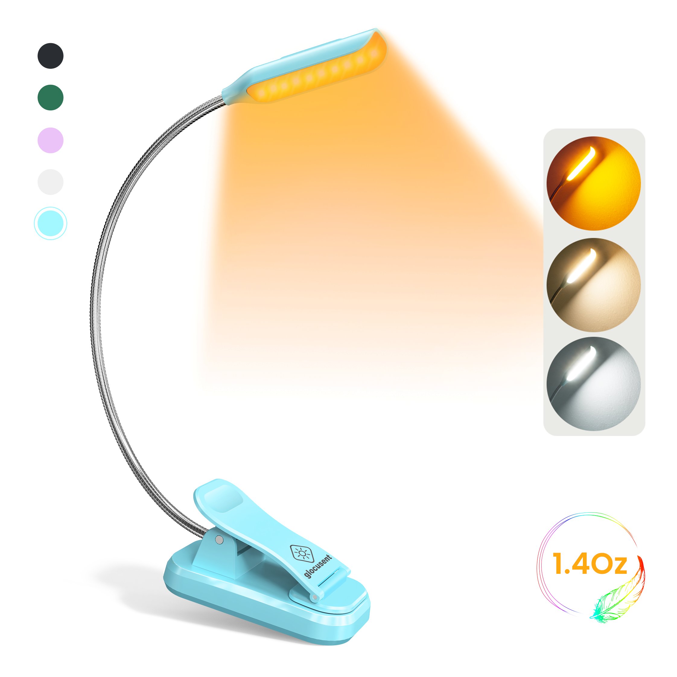 Hot Sale Led Usb Rechargeable Reading Light Eye Care Clip-On Book Lights For Bedroom