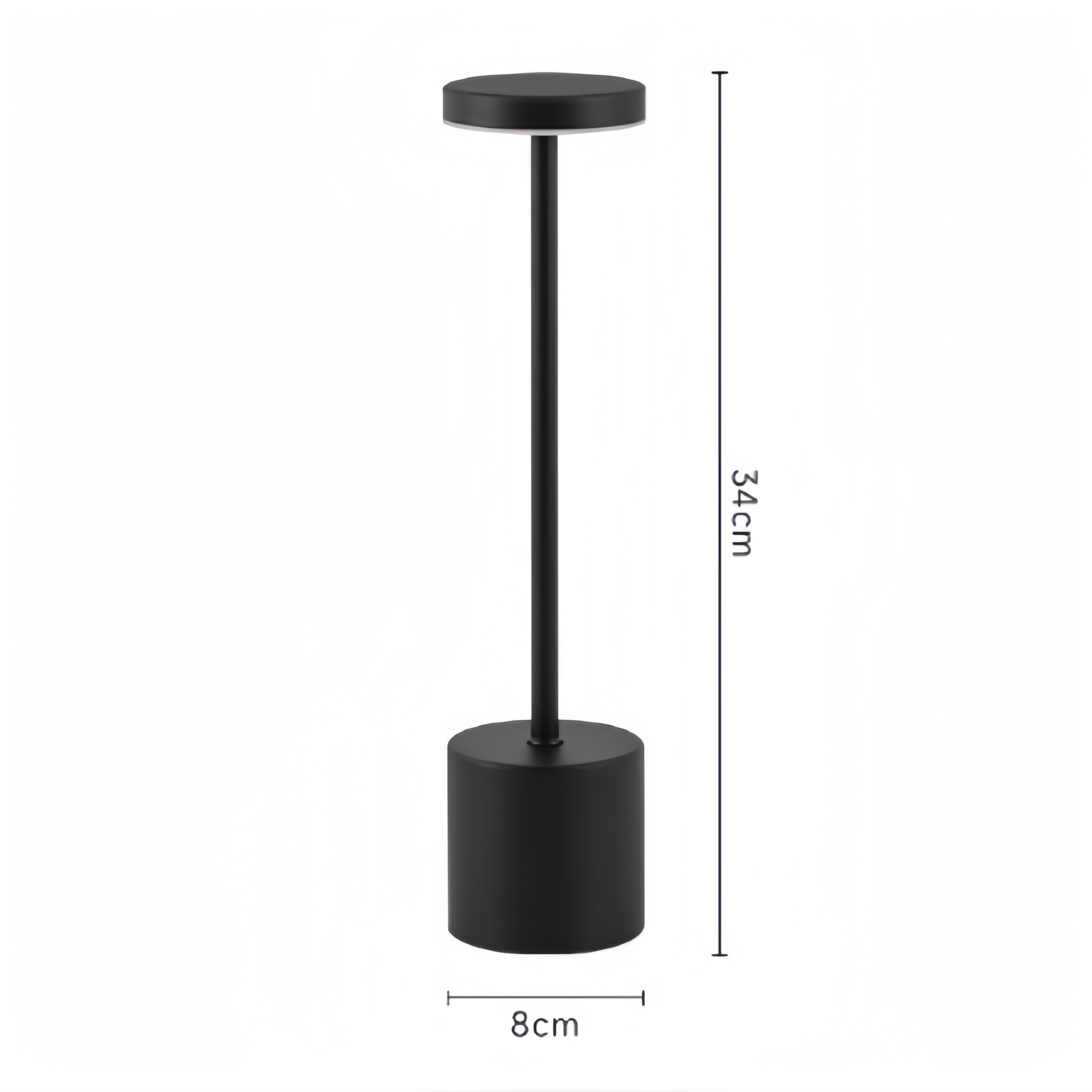 Modern Portable LED Table Lamp Rechargeable Cordless with USB-C Charging battery Dimmable Touch Sensor Iron Bedside Lamp