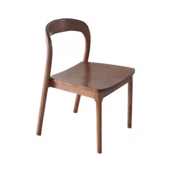 Customized Personalized Design All Solid Wood Chair Curved Back Book Chair Simple And Light Luxury oak Dining Chair