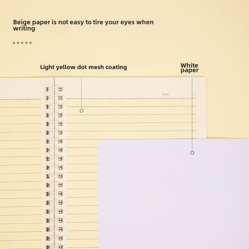 deli Patented Anti-Blue Light B5/60 Spiral Notebook Coil 4-Pack Junior High Senior High School Student Eye Protection Notebook