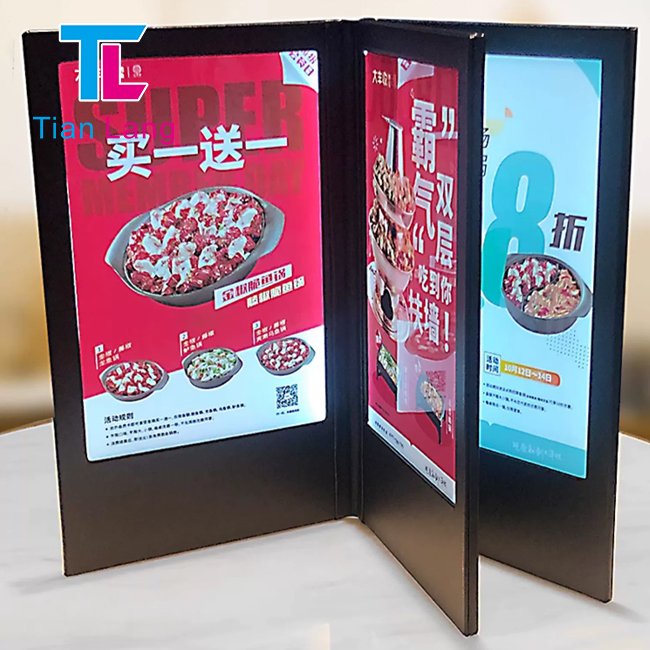 restaurant bar nightclub light up leather menu cover illuminated led backlit menu book