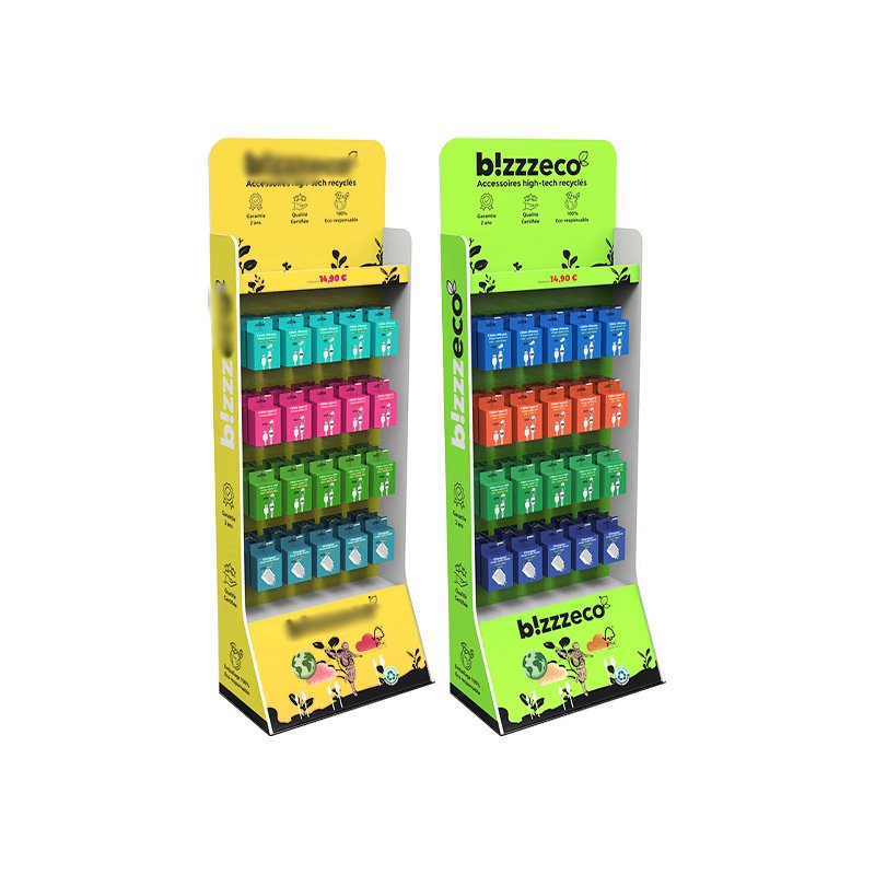 Custom Retail Store Promotion Floor 3 Layer Plastic Display Shelf