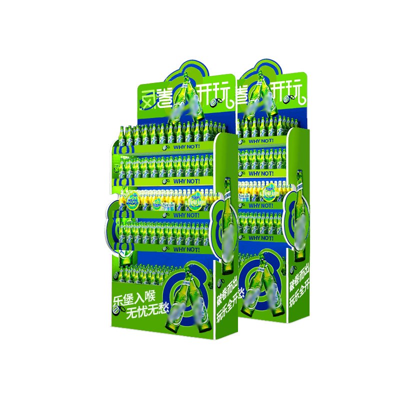 Custom Retail Store Promotion Floor 3 Layer Plastic Display Shelf