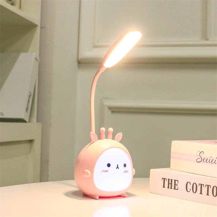 LED Desk Lamp Cute Animal Ambient Light USB Charging LED Reading Lamp Eye Protective Night Light Portable Foldable Light
