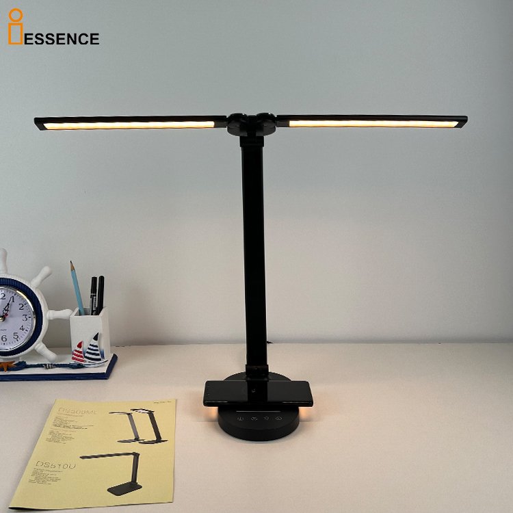 2 In 1 Double Head Charging Flip Folding Led Book Light For Reading Lights Desk Study Lamp Double Shade Table Lamp