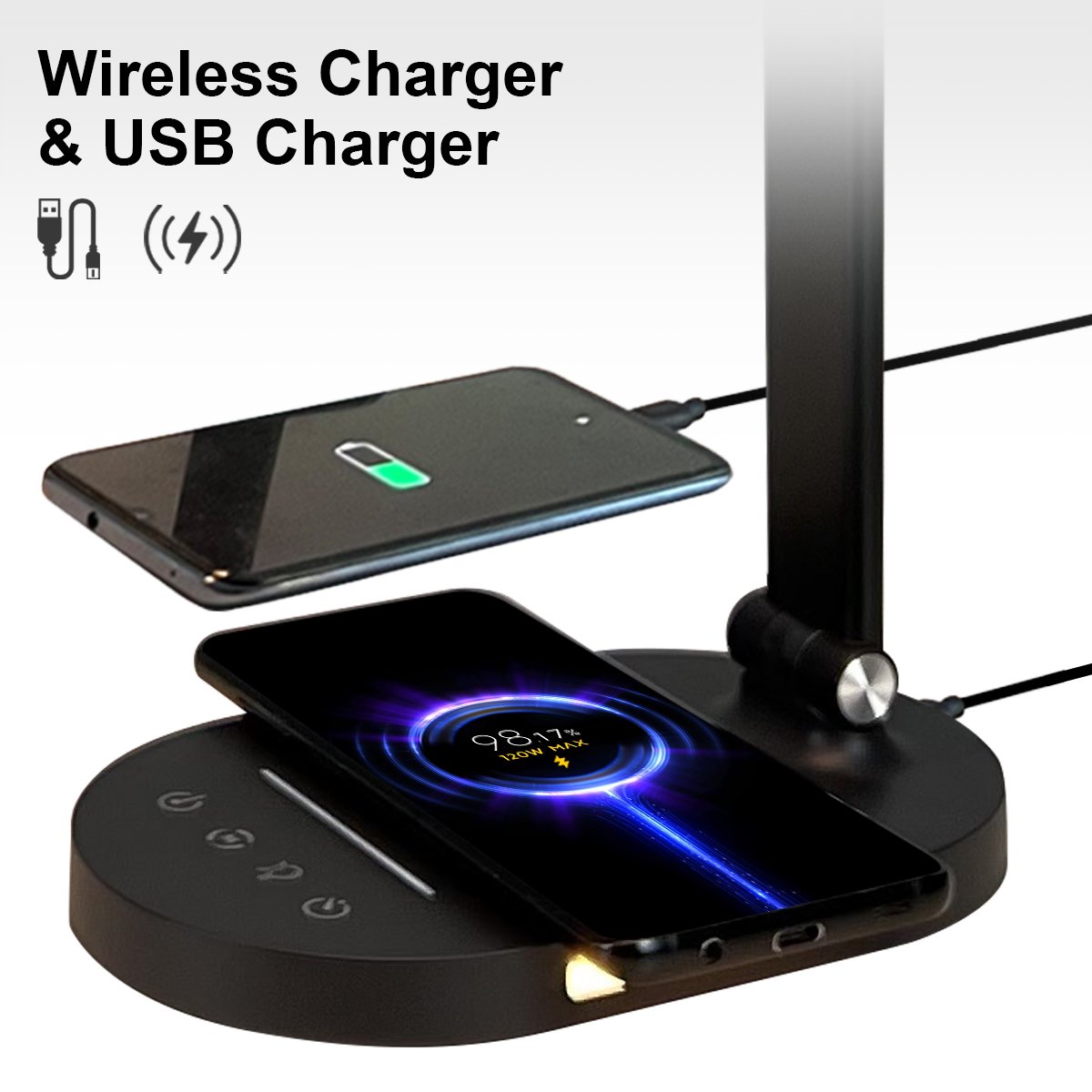2 In 1 Double Head Charging Flip Folding Led Book Light For Reading Lights Desk Study Lamp Double Shade Table Lamp