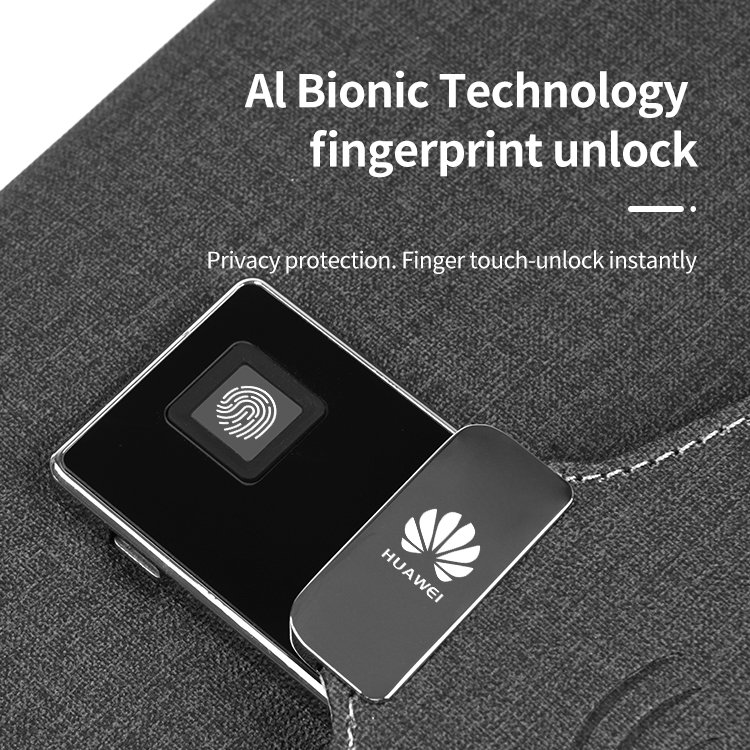 Hot Selling A5 Business Writing Book Loose-leaf Planner Reusable Smart Wireless Charging Notebook with Powerbank Usb and Pen Set