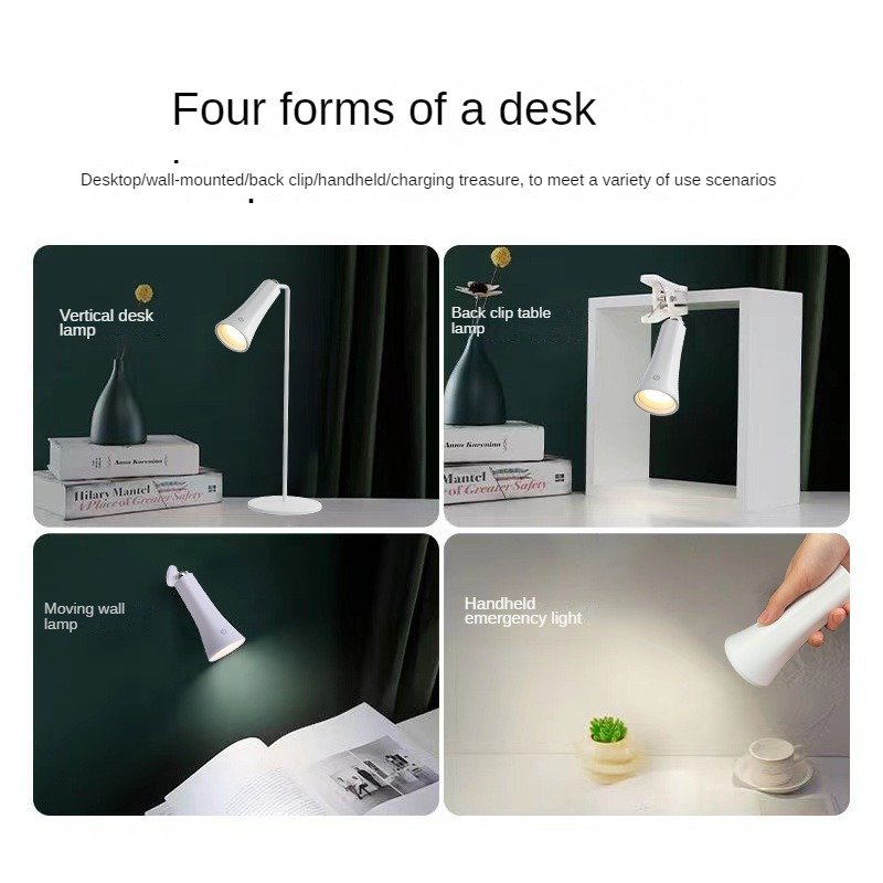 Portable Touch Control Dimmable Eye Protection metal folding LED book Reading Light for Office Dormitory Creative Travel