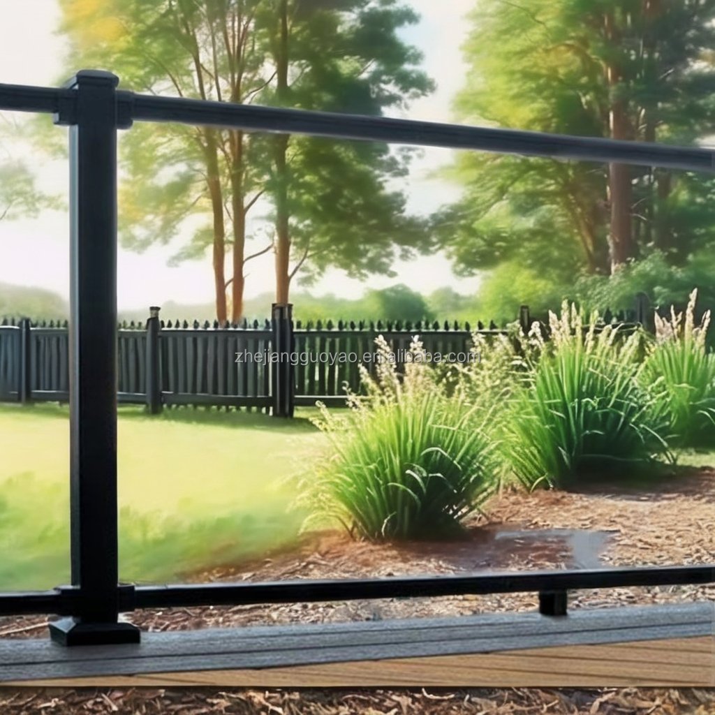 Wholesale high quality decorative aluminium glass railing with led light for veranda and residential