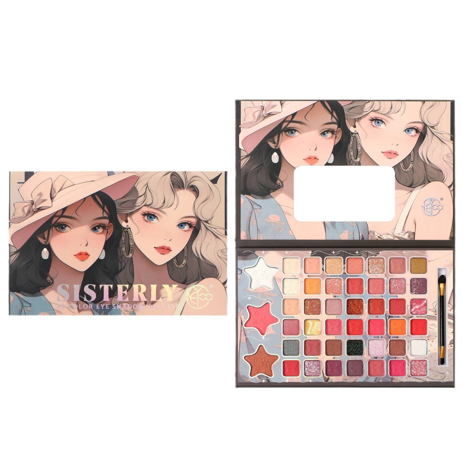 New style 45-Color New style ONEYIOO Eye Shadow Book stage performance Pressed Glitter Eyeshadow Factory Direct Waterproof