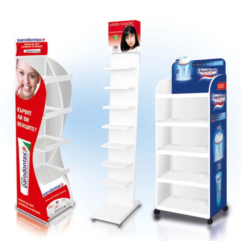 Custom PVC Foam Display Shelf Hanging Brushes Christmas Gift Postcard for Store