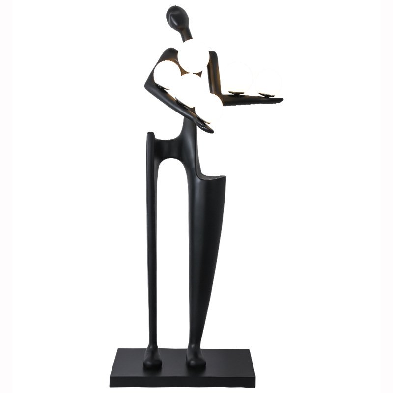 big resin sculpture shape nordic modern led floor lamp standing lighting manufacture modern human body sculpture with led light