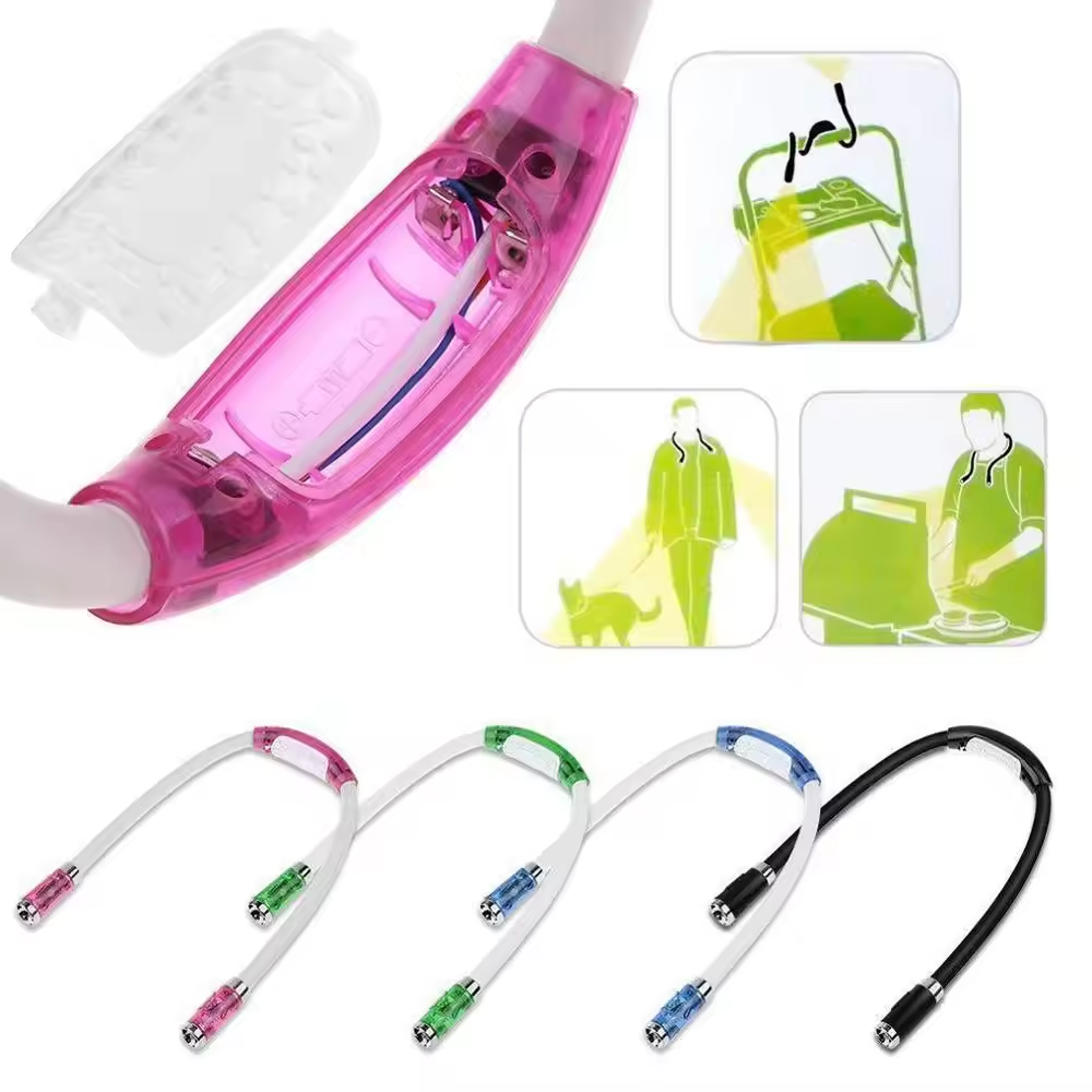 outdoor usingbatteries LED Reading book night Light flexible material dimmable goose neck lamp for Bedroom Camping Hiking Home