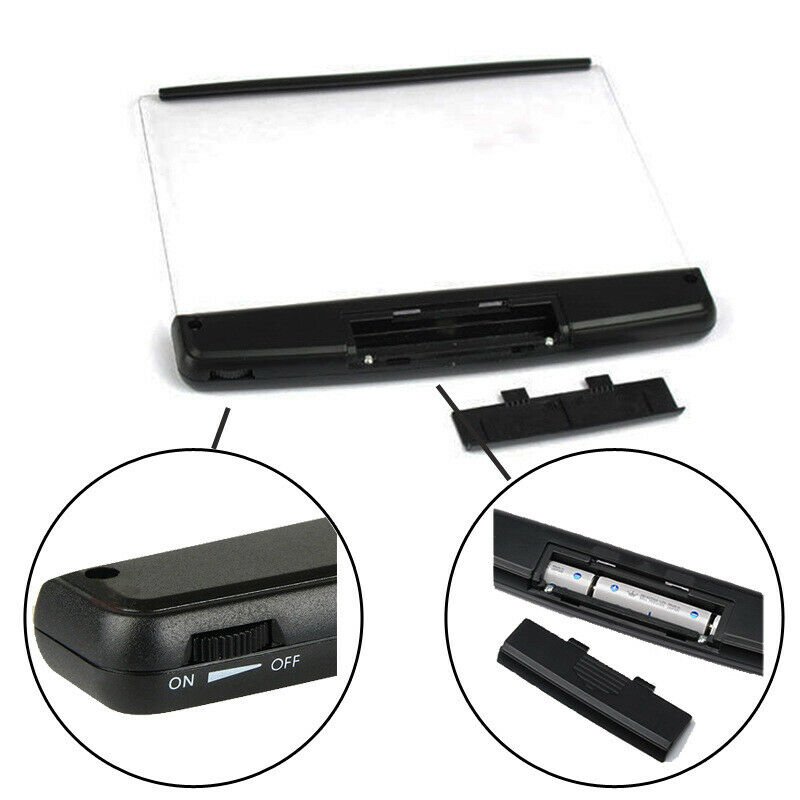 Portable Led Book Light Creative Reading Night Light Panel Led Desk Lamp Read Gadgets Flat Plate Protect Eye Car Travel Battery