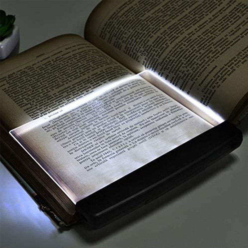 Portable Led Book Light Creative Reading Night Light Panel Led Desk Lamp Read Gadgets Flat Plate Protect Eye Car Travel Battery